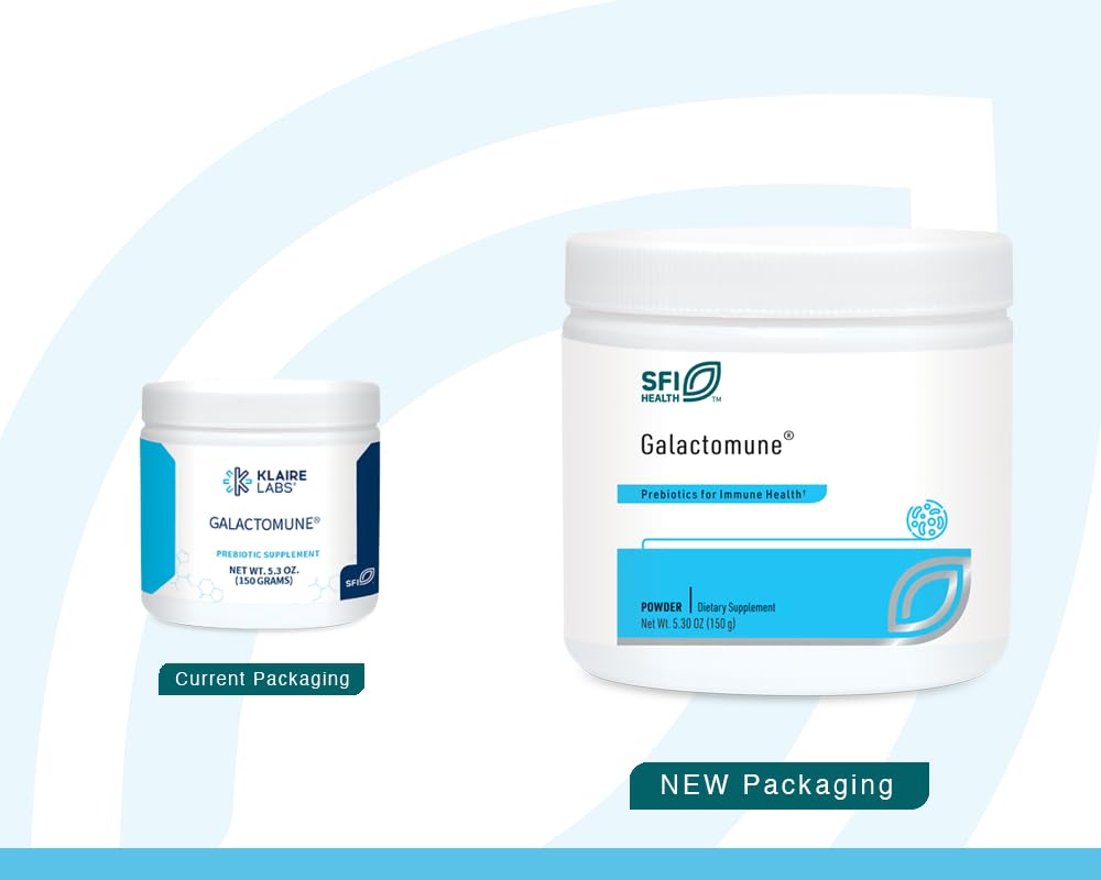 SFI Health Klaire Labs Galactomune Powder - Prebiotic Beta-Glucan & Galactooligosaccharides Immune Support (30 Servings, 150 Grams) - PrimeBioHealth - canada supplements