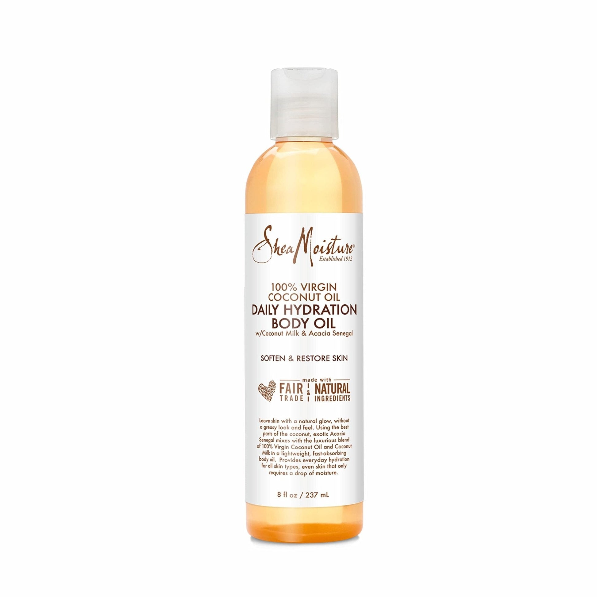 SheaMoisture Daily Hydration Body Oil Virgin Coconut Oil For Dry Skin Paraben Free 8 oz - PrimeBioHealth - canada supplements