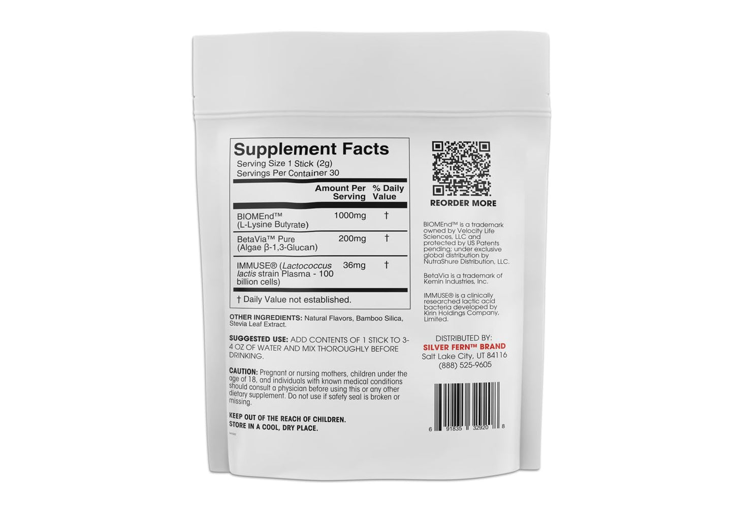 Silver Fern Brand Postbiotic+ Strawberry Lemonade Powder – Postbiotic Supplement with BIOMend™, BetaVia™, and Immuse® – Supports The Digestive System - PrimeBioHealth - canada supplements