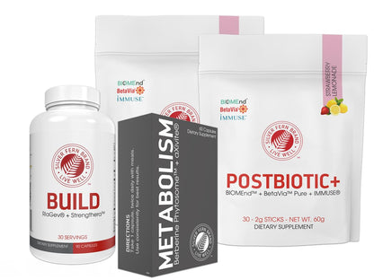 Silver Fern Brand Supplement Bundle – Build, Metabolism & POSTBIOTIC+ – Gut, Immune & Muscle Support – 90 + 60 Capsules & 30 Sticks – Energy, Recovery - PrimeBioHealth - canada supplements