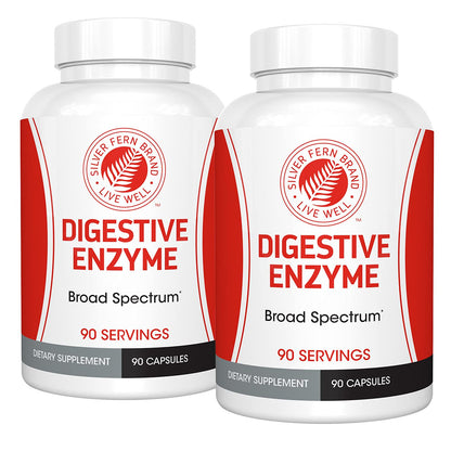 Silver Fern Brand Ultimate High Potency Digestive Enzyme Supplement - 2 Bottles - 100% Intestinal Coverage - Digestive Comfort - PrimeBioHealth - canada supplements