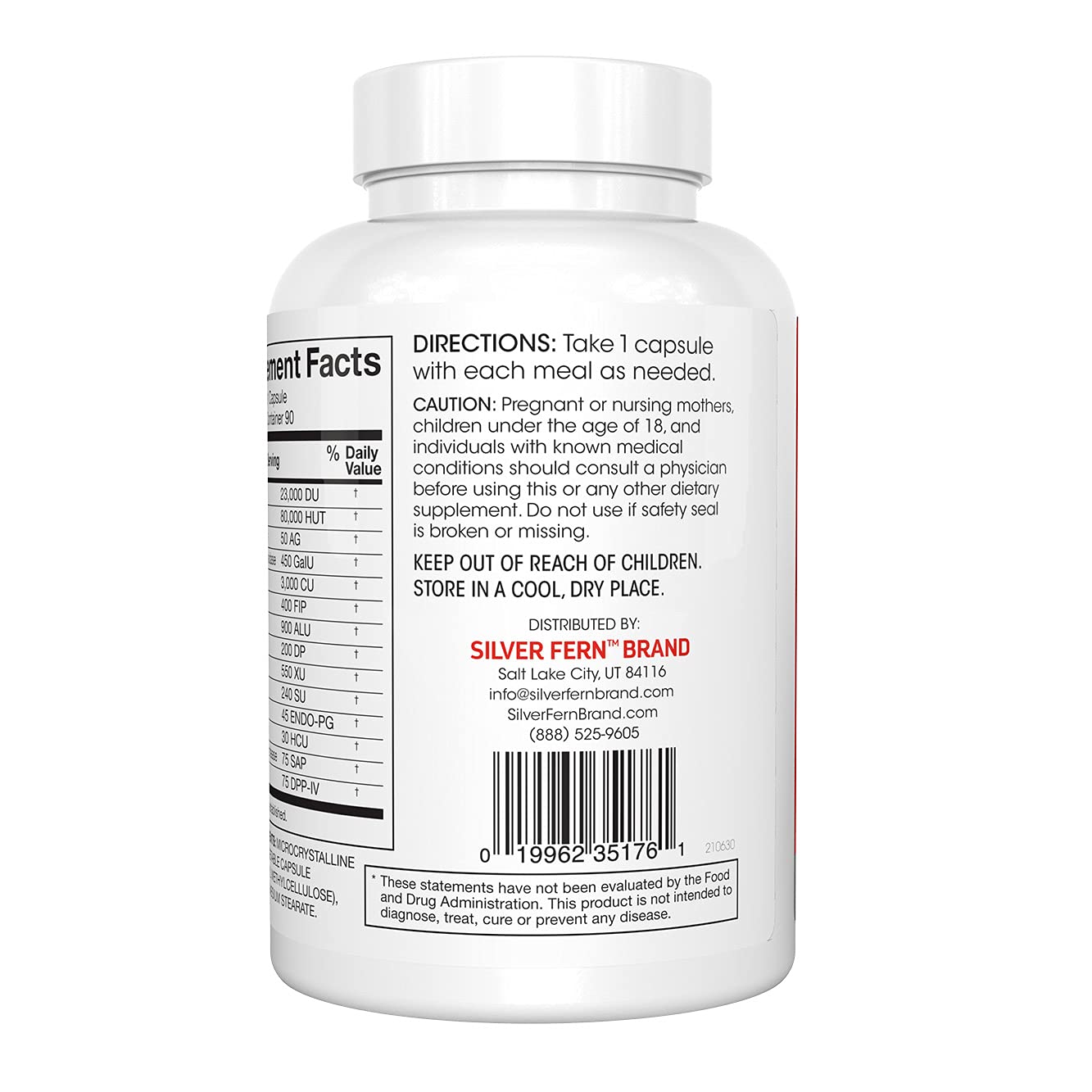 Silver Fern Brand Ultimate High Potency Digestive Enzyme Supplement - 2 Bottles - 100% Intestinal Coverage - Digestive Comfort - PrimeBioHealth - canada supplements