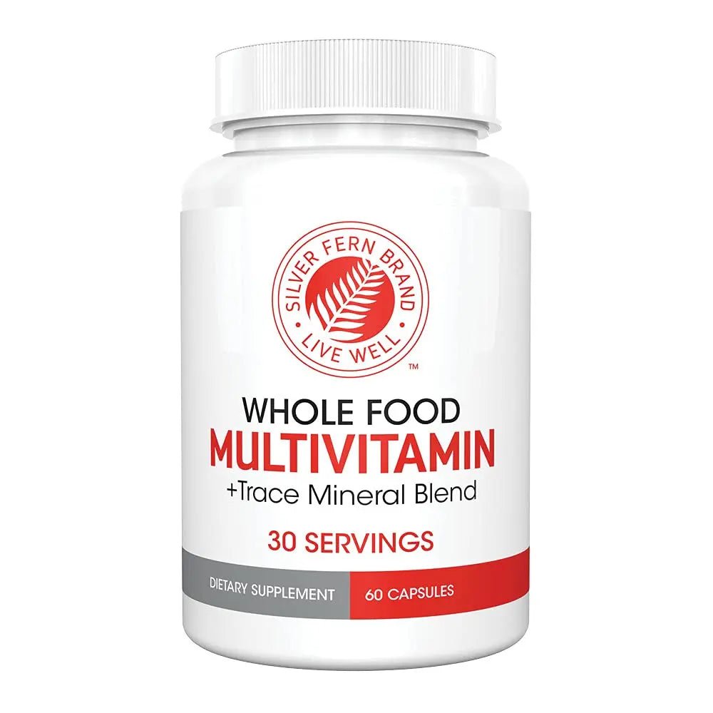 Silver Fern Whole Food Daily Multi Vitamin w/Trace Mineral Blend Supplement - 1 Bottle - 60 Vegicaps - 30 Day Supply - Natural - PrimeBioHealth - canada supplements