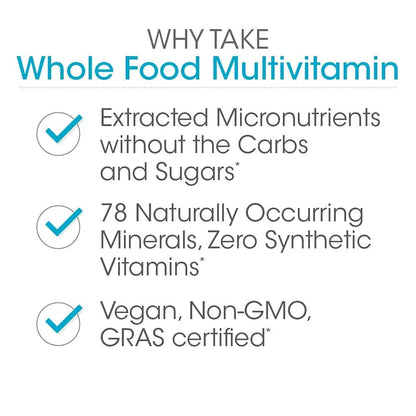 Silver Fern Whole Food Daily Multi Vitamin w/Trace Mineral Blend Supplement - 1 Bottle - 60 Vegicaps - 30 Day Supply - Natural - PrimeBioHealth - canada supplements