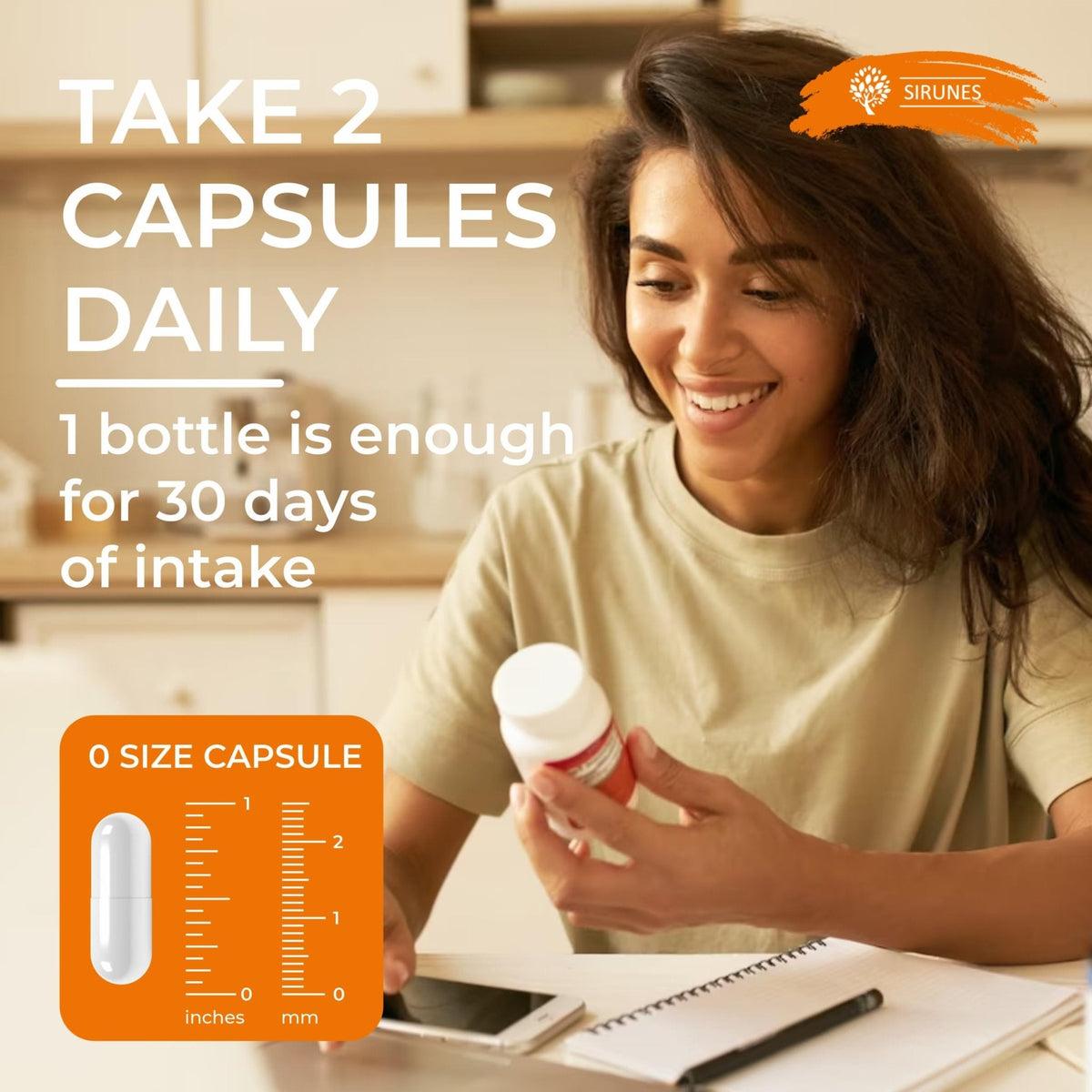 SIRUNES Fish Collagen Peptides Capsules – 100 Capsules | Fish Collagen Peptides | Supports Hair, Skin, Nails, Joints & Bones - PrimeBioHealth - canada supplements