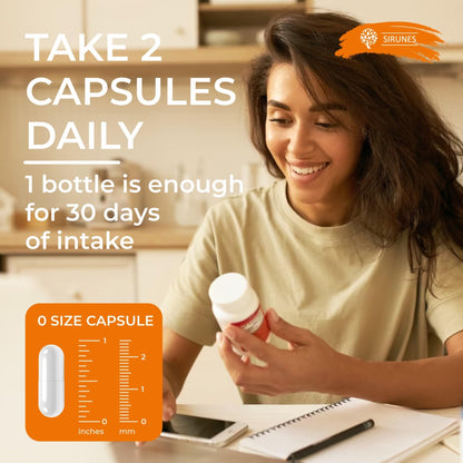 SIRUNES Fish Collagen Peptides Capsules – 100 Capsules | Fish Collagen Peptides | Supports Hair, Skin, Nails, Joints & Bones - PrimeBioHealth - canada supplements