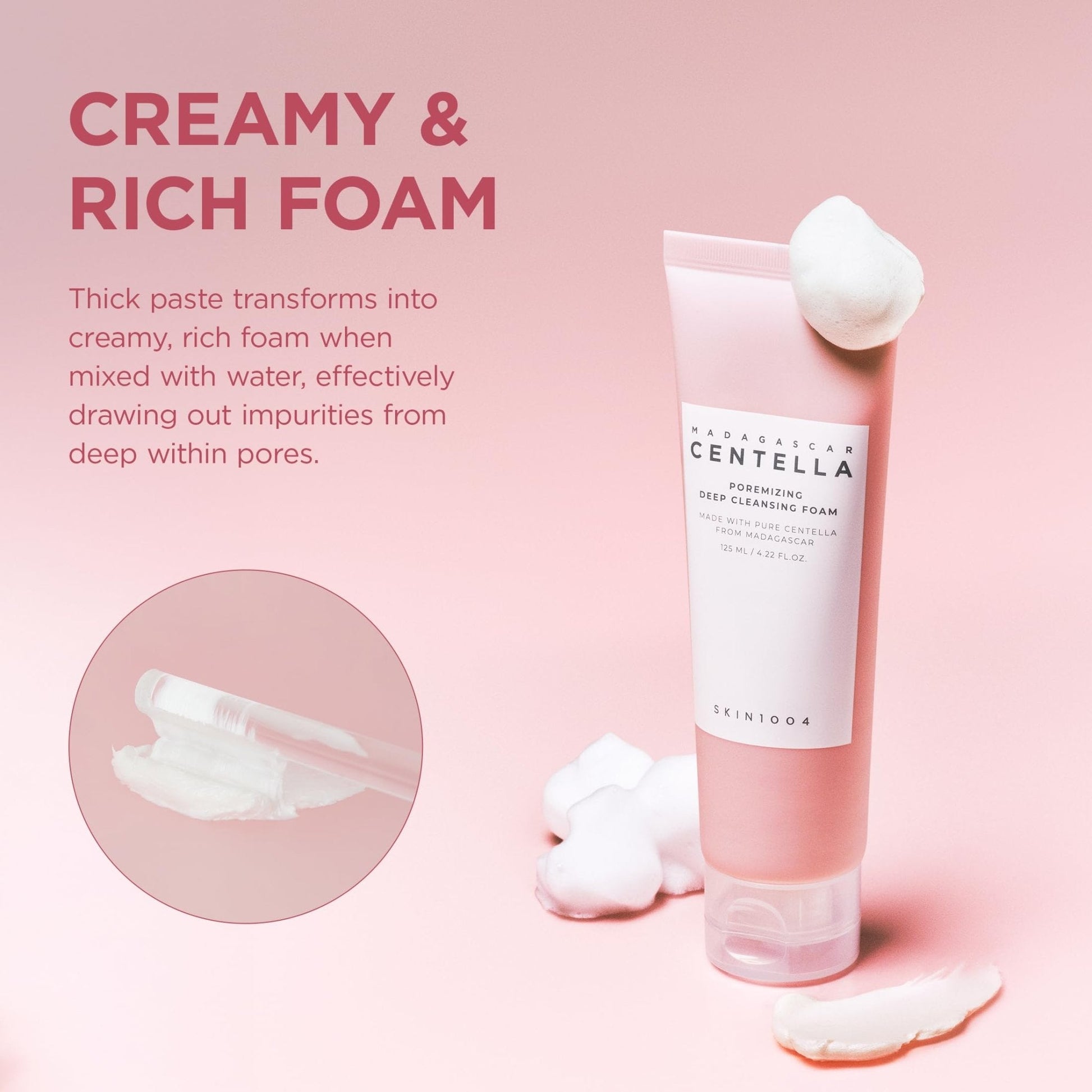 SKIN1004 Poremizing Deep Cleansing Foam, 4.23 fl.oz, 125ml, Makeup Remover, Korean Face Cleanser with Himalayan Pink Salt - PrimeBioHealth - canada supplements