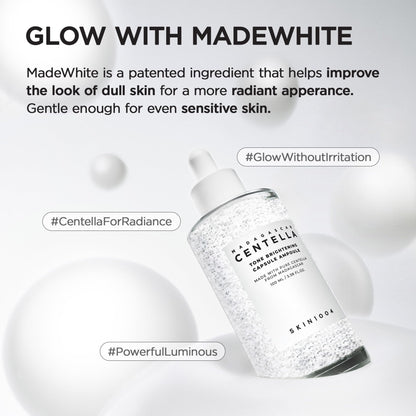 SKIN1004 Tone Balancing Capsule Ampoule, Niacinamide & Centella Serum for Face, Korean Hydrating Facial Serum for Unevne Skin Tone - PrimeBioHealth - canada supplements