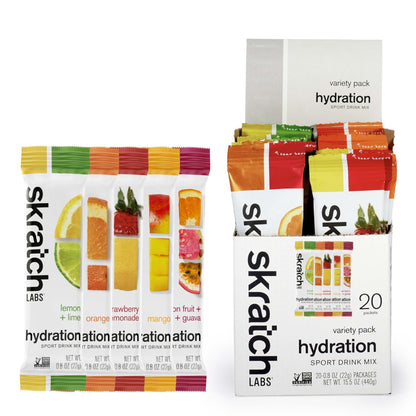 Skratch Labs Hydration Packets - Hydration Drink Mix, Variety Pack (20 Single Serving Packets) - Electrolyte Powder Developed for Athletes and Sports Performance, - PrimeBioHealth - canada supplements