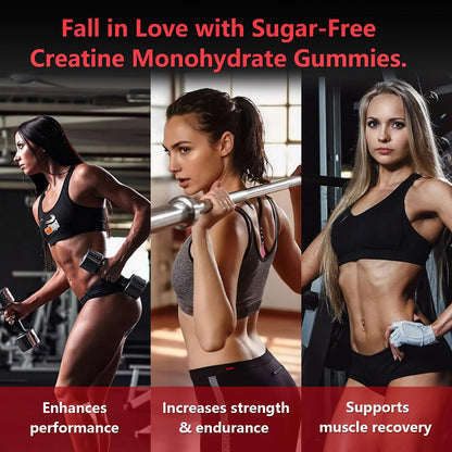 Slsomu Creatine Gummies for Women, 5000mg Pre-Workout Muscle Strength & Energy Support, 0 Sugar Creatine Gummy with L-Taurine, Zinc - PrimeBioHealth - canada supplements