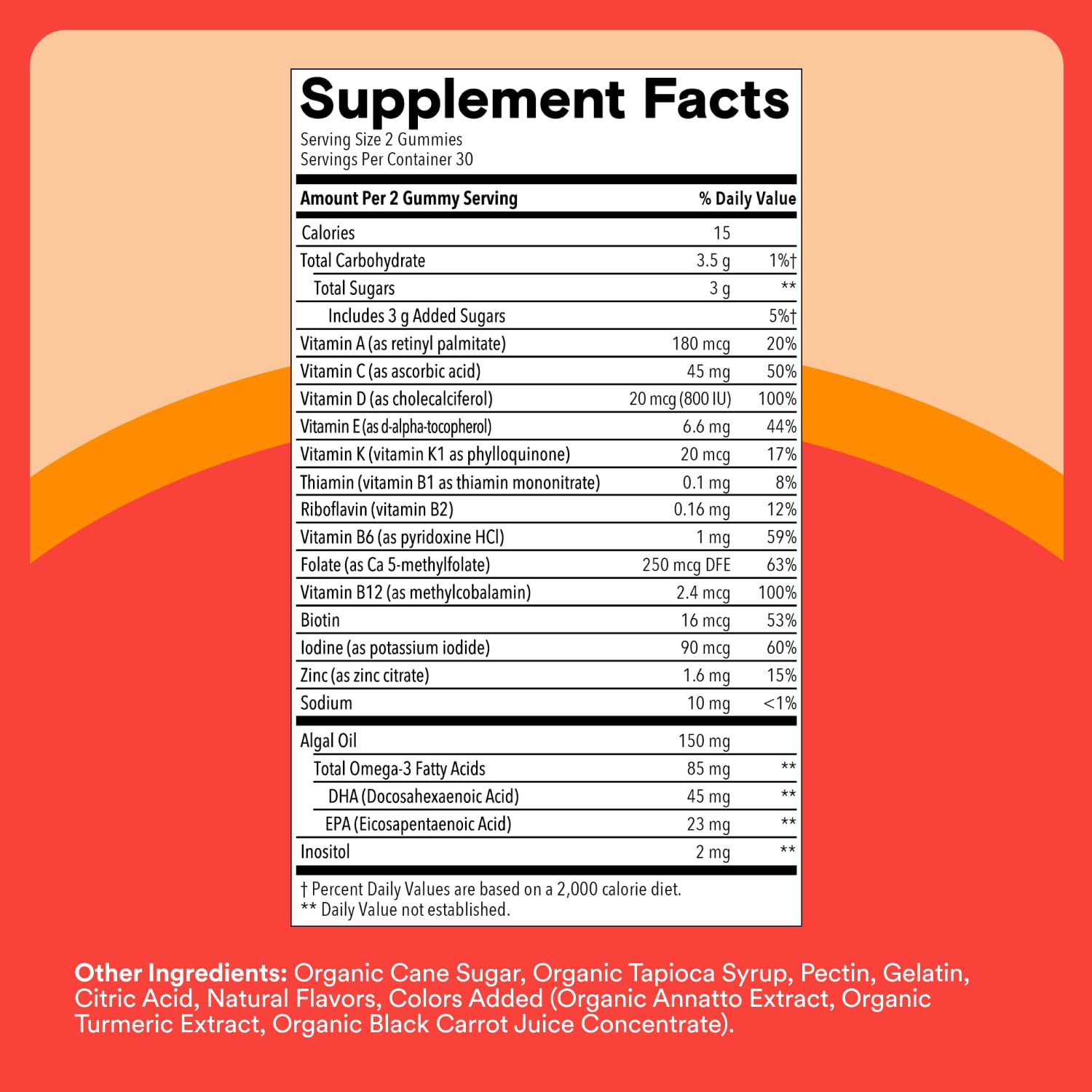 SmartyPants Kids Multivitamin Gummies with Omega 3 DHA/EPA, Vitamins D3, C, B12, B6, A, K, and Zinc, Gluten Free - PrimeBioHealth - canada supplements