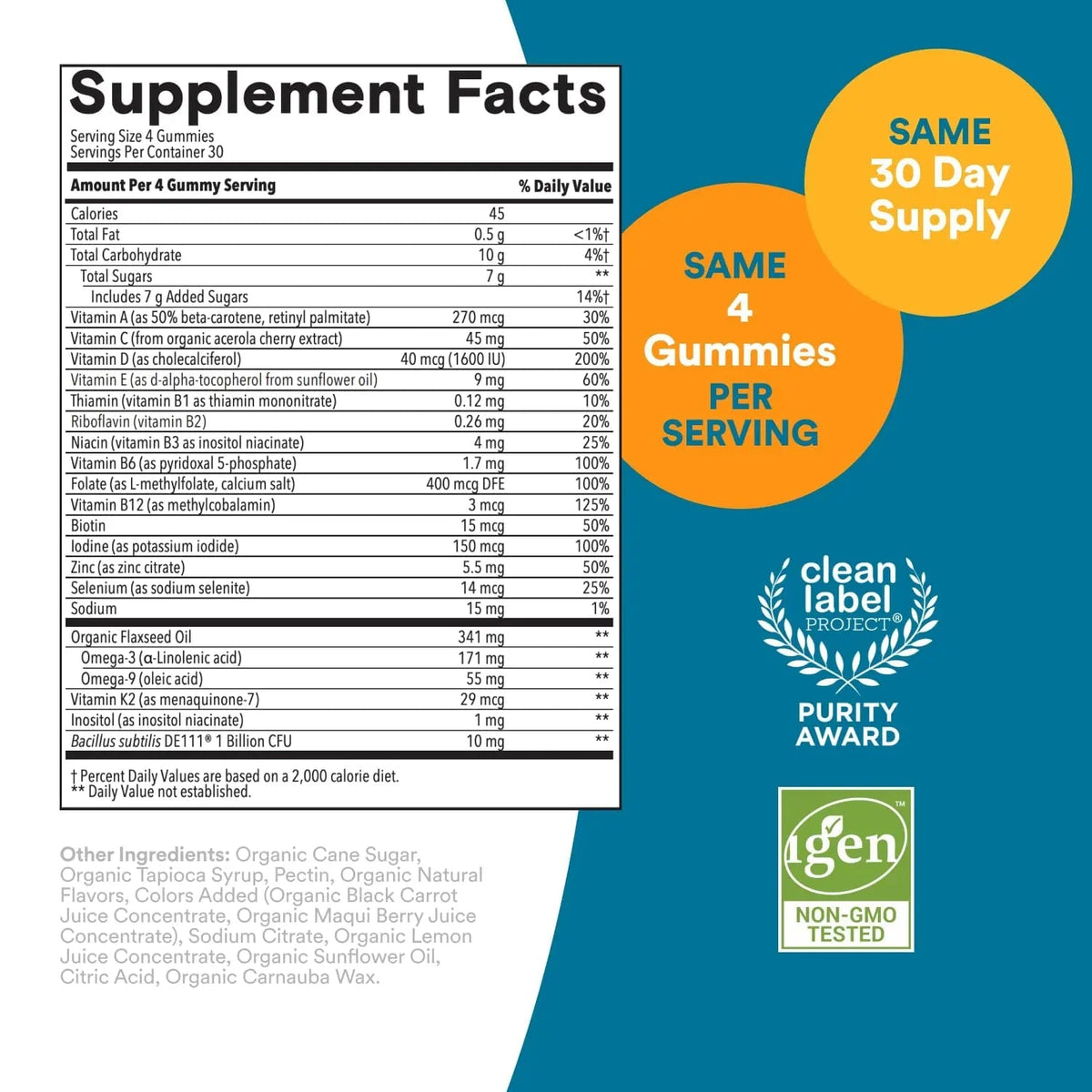 SmartyPants Multivitamin for Men, Organic Gummies: Probiotics, CoQ10, Methylfolate, Omega 3 (ALA), Vitamin D3, C, Vitamin B12 - PrimeBioHealth - canada supplements