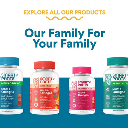 SmartyPants Multivitamin for Men, Organic Gummies: Probiotics, CoQ10, Methylfolate, Omega 3 (ALA), Vitamin D3, C, Vitamin B12 - PrimeBioHealth - canada supplements