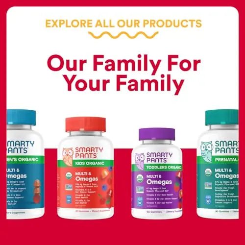 SmartyPants Multivitamin for Men & Women - Improved Formula: Multivitamin Gummies with Omega 3 (DHA/EPA) - PrimeBioHealth - canada supplements