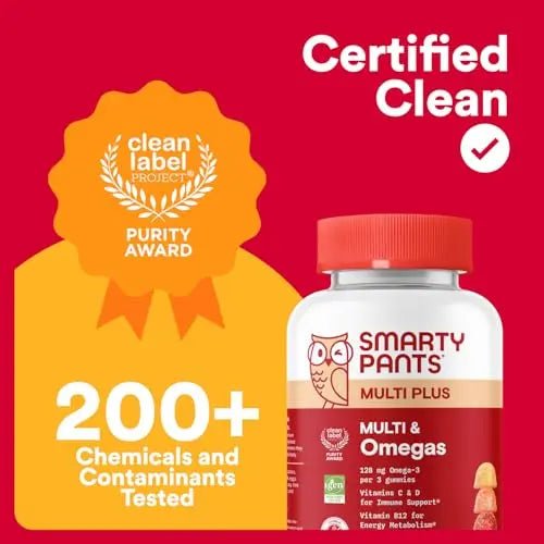 SmartyPants Multivitamin for Men & Women - Improved Formula: Multivitamin Gummies with Omega 3 (DHA/EPA) - PrimeBioHealth - canada supplements