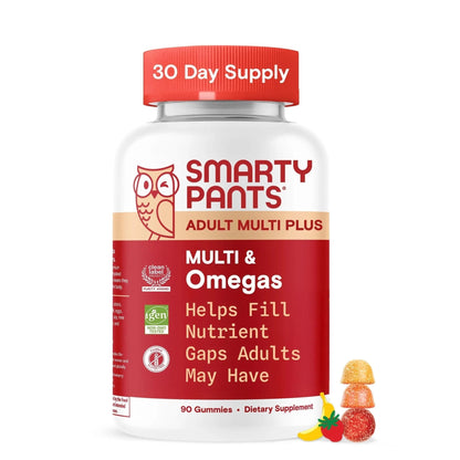 SmartyPants Multivitamin for Men & Women - Improved Formula: Multivitamin Gummies with Omega 3 (DHA/EPA) - PrimeBioHealth - canada supplements