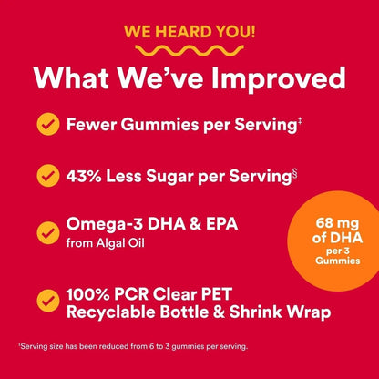 SmartyPants Multivitamin for Men & Women - Improved Formula: Multivitamin Gummies with Omega 3 (DHA/EPA) - PrimeBioHealth - canada supplements