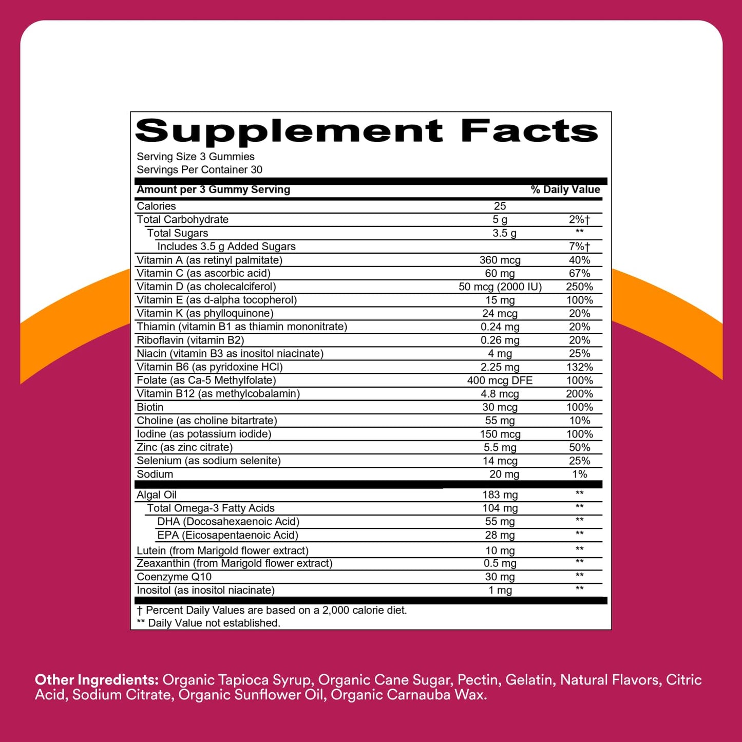 SmartyPants Multivitamin Gummy for Women 50 and Over, Omega 3 (DHA/EPA), Methylfolate, CoQ10, Vitamin D3, C, Vitamin B12, B6, A, K, Biotin - PrimeBioHealth - canada supplements