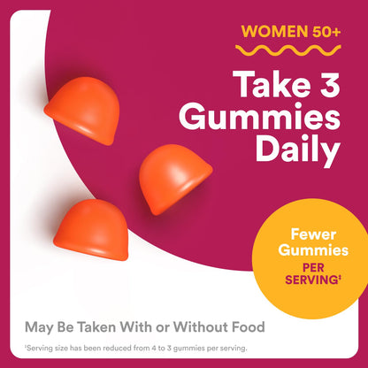 SmartyPants Multivitamin Gummy for Women 50 and Over, Omega 3 (DHA/EPA), Methylfolate, CoQ10, Vitamin D3, C, Vitamin B12, B6, A, K, Biotin - PrimeBioHealth - canada supplements