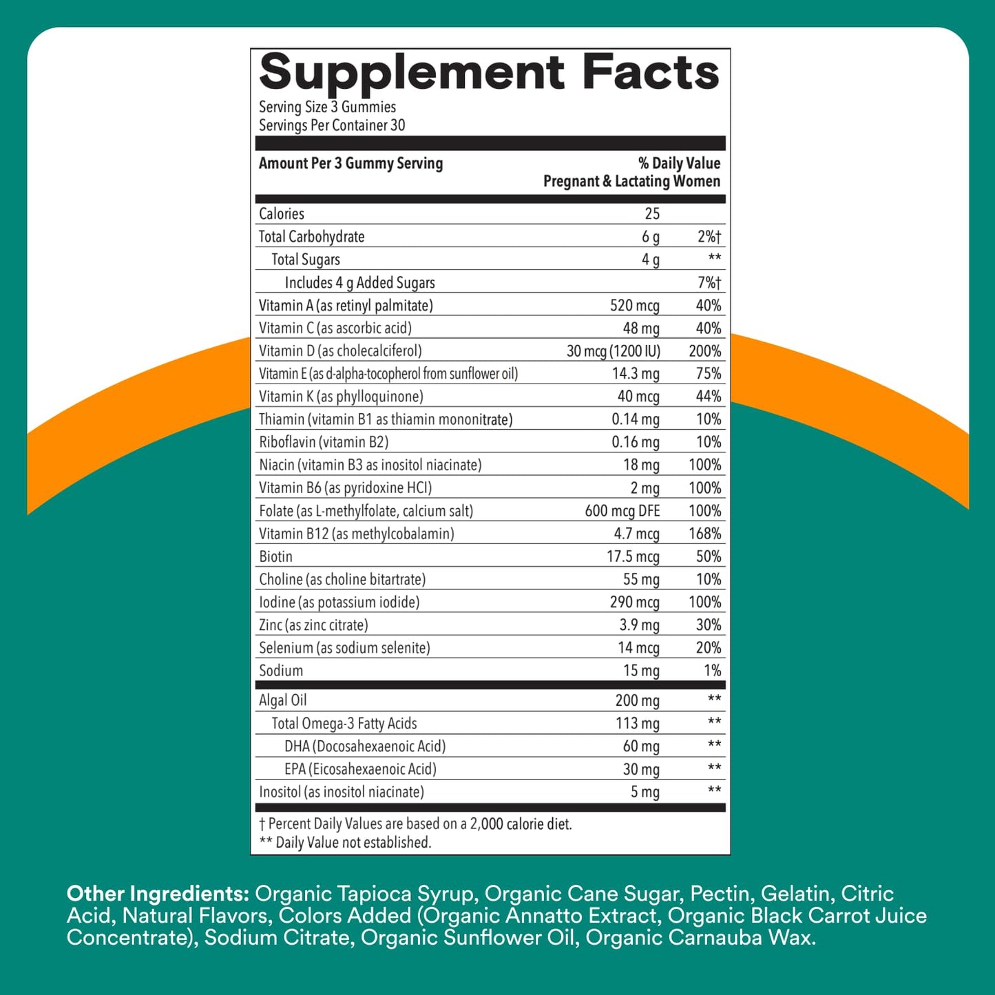 SmartyPants Prenatal Multivitamin Gummies with Omega 3 DHA/EPA, Methylfolate, Biotin, Vitamins D3, C, B12, B6, A, K, and Zinc, Gluten Free, Clean Label - PrimeBioHealth - canada supplements