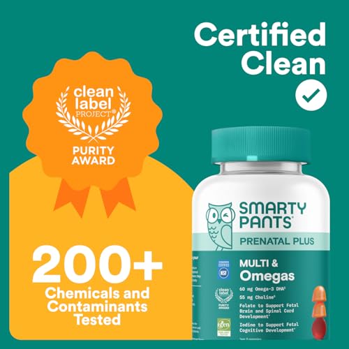 SmartyPants Prenatal Multivitamin Gummies with Omega 3 DHA/EPA, Methylfolate, Biotin, Vitamins D3, C, B12, B6, A, K, and Zinc, Gluten Free, Clean Label - PrimeBioHealth - canada supplements