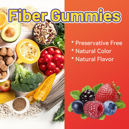SmildeHeal Fiber Gummies, Dietary Fiber, for Women and Men, Gut Health Support, Non-GMOs, Non-Gluten, Vegan, Mixed Berry and Strawberry Flavor, 60 Count Gummies - PrimeBioHealth - canada supplements