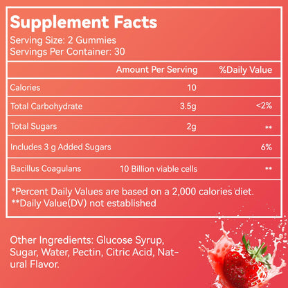 SmildeHeal Probiotic Gummies for Digestive Health - 10 Billion CFU Bacillus Coagulans - Vegan & Non-GMO - Immune & Digestive Support for Men & Women - PrimeBioHealth - canada supplements