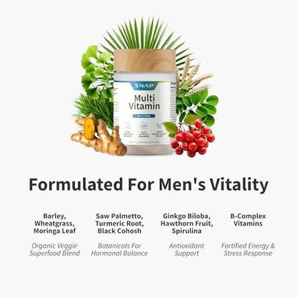 Snap Supplements Men's Multivitamins - Daily Vitamins & Minerals for Men - Vitamin D, B12, Zinc, Herbs & Vitamin C - PrimeBioHealth - canada supplements