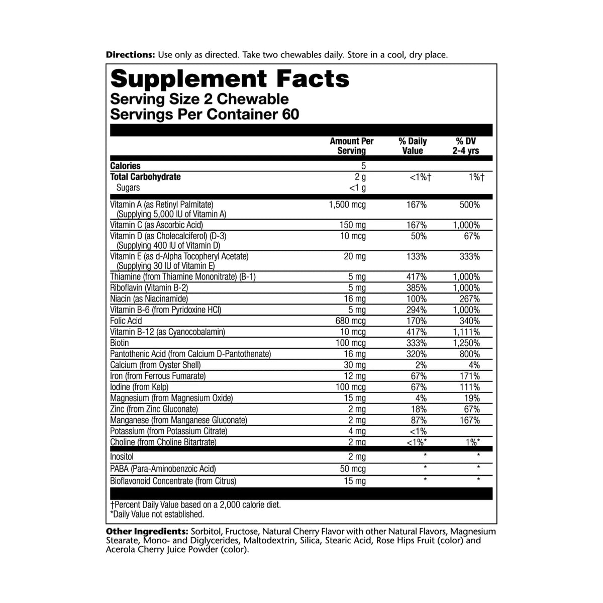 SOLARAY Childrens Vitamins & Minerals Complete Multivitamin for Kids Great Black Cherry Flavor - PrimeBioHealth - canada supplements