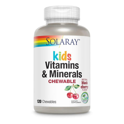 SOLARAY Childrens Vitamins & Minerals Complete Multivitamin for Kids Great Black Cherry Flavor - PrimeBioHealth - canada supplements