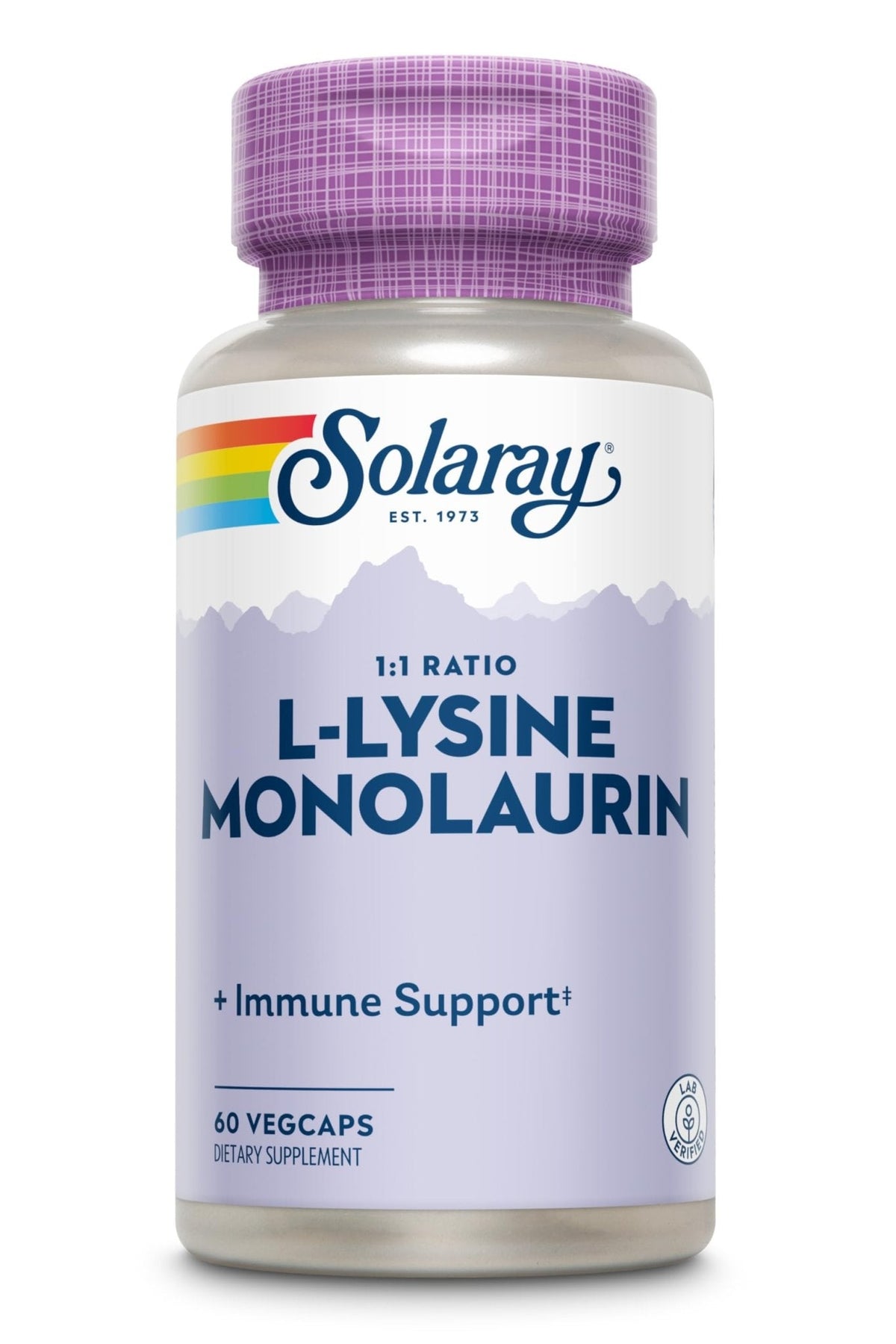 SOLARAY L-Lysine Monolaurin Immune Support Supplement, 1:1 Ratio for Immune System Function, 500 mg Each, 60-Day Money Back Guarantee - PrimeBioHealth - canada supplements