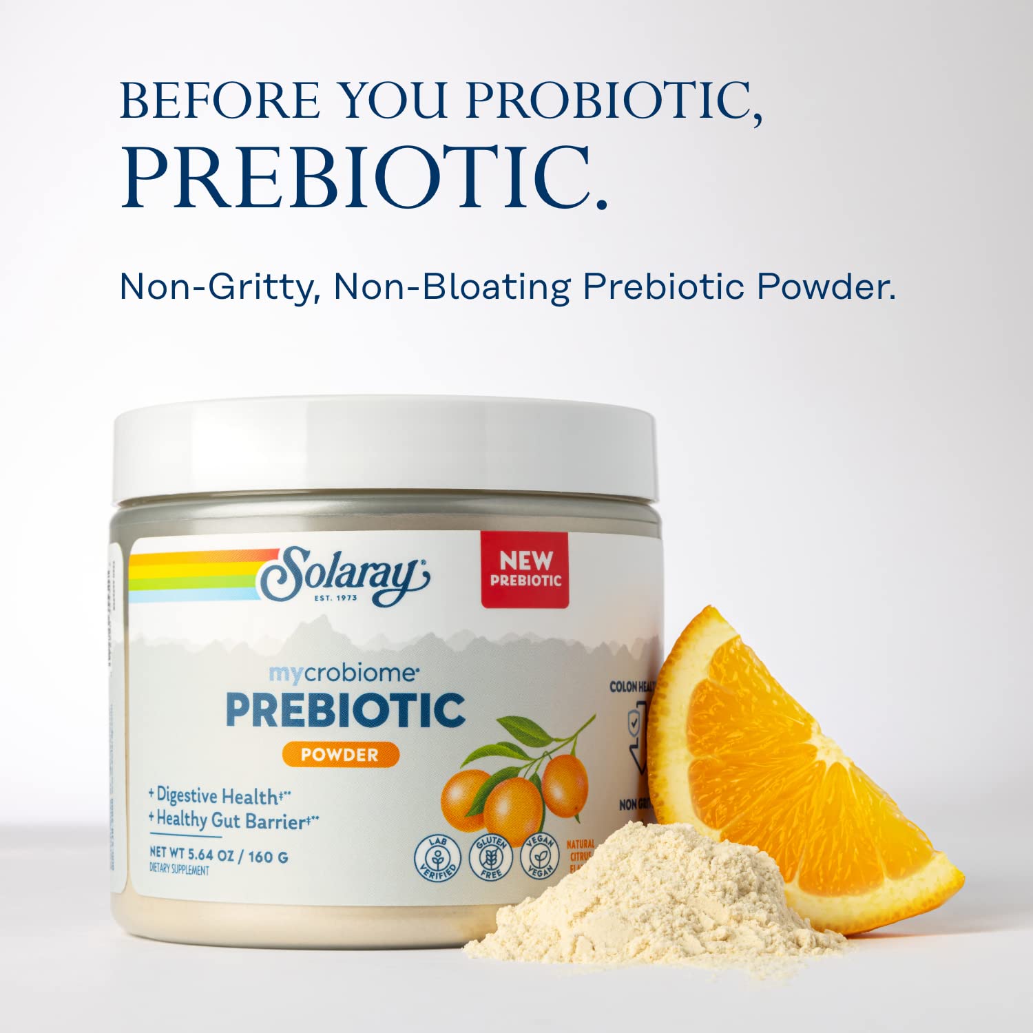 SOLARAY Mycrobiome Prebiotic Powder, Prebiotics for Women and Men, Digestive Nutritional Supplements for Colon and Gut Health, Easy-to-Mix, Non-Bloating Formula, - PrimeBioHealth - canada supplements