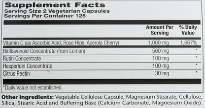SOLARAY Super Bio Vitamin C 1000mg, Buffered, Two-Stage Timed Release with Bioflavonoids, Immune Support Supplement, High Absorption, Vegan, 60-Day Guarantee – 250 VegCaps - PrimeBioHealth - canada supplements