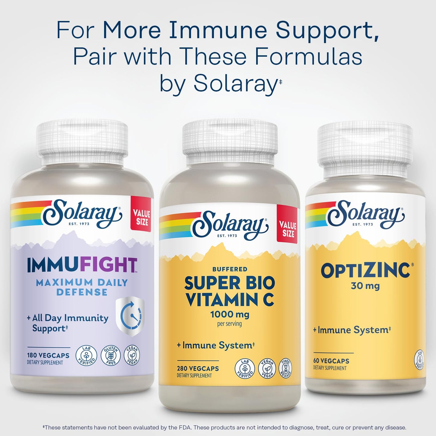 SOLARAY Super Bio Vitamin C 1000mg, Buffered, Two-Stage Timed Release with Bioflavonoids, Immune Support Supplement, High Absorption, Vegan, 60-Day Guarantee – 250 VegCaps - PrimeBioHealth - canada supplements