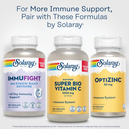 SOLARAY Super Bio Vitamin C 1000mg, Buffered, Two-Stage Timed Release with Bioflavonoids, Immune Support Supplement, High Absorption, Vegan, 60-Day Guarantee – 250 VegCaps - PrimeBioHealth - canada supplements