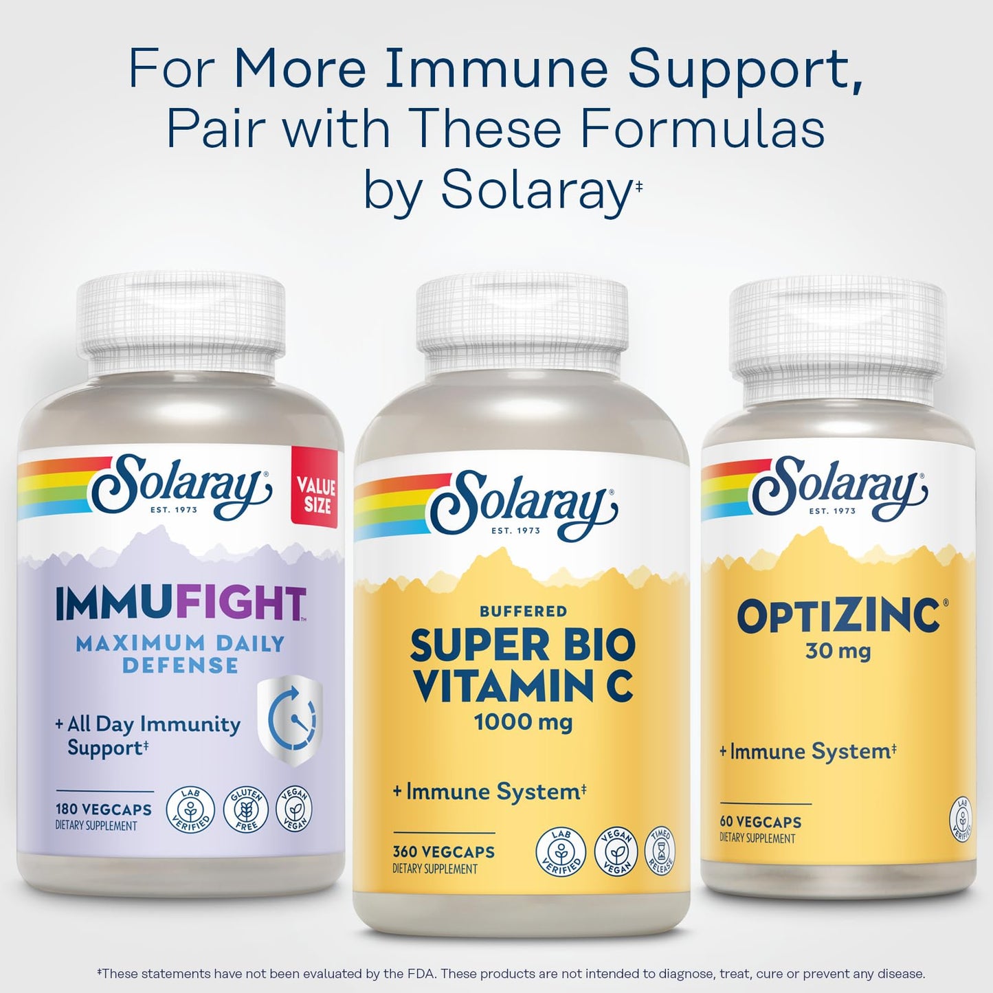 SOLARAY Super Bio Vitamin C 1000mg, Buffered, Two-Stage Timed Release with Bioflavonoids, Immune Support Supplement, High Absorption, Vegan, 60-Day Guarantee – 250 VegCaps - PrimeBioHealth - canada supplements