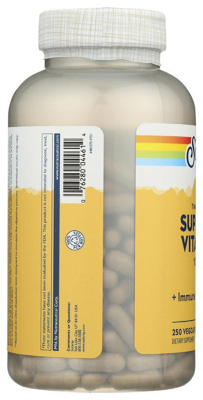SOLARAY Super Bio Vitamin C 1000mg, Buffered, Two-Stage Timed Release with Bioflavonoids, Immune Support Supplement, High Absorption, Vegan, 60-Day Guarantee – 250 VegCaps - PrimeBioHealth - canada supplements