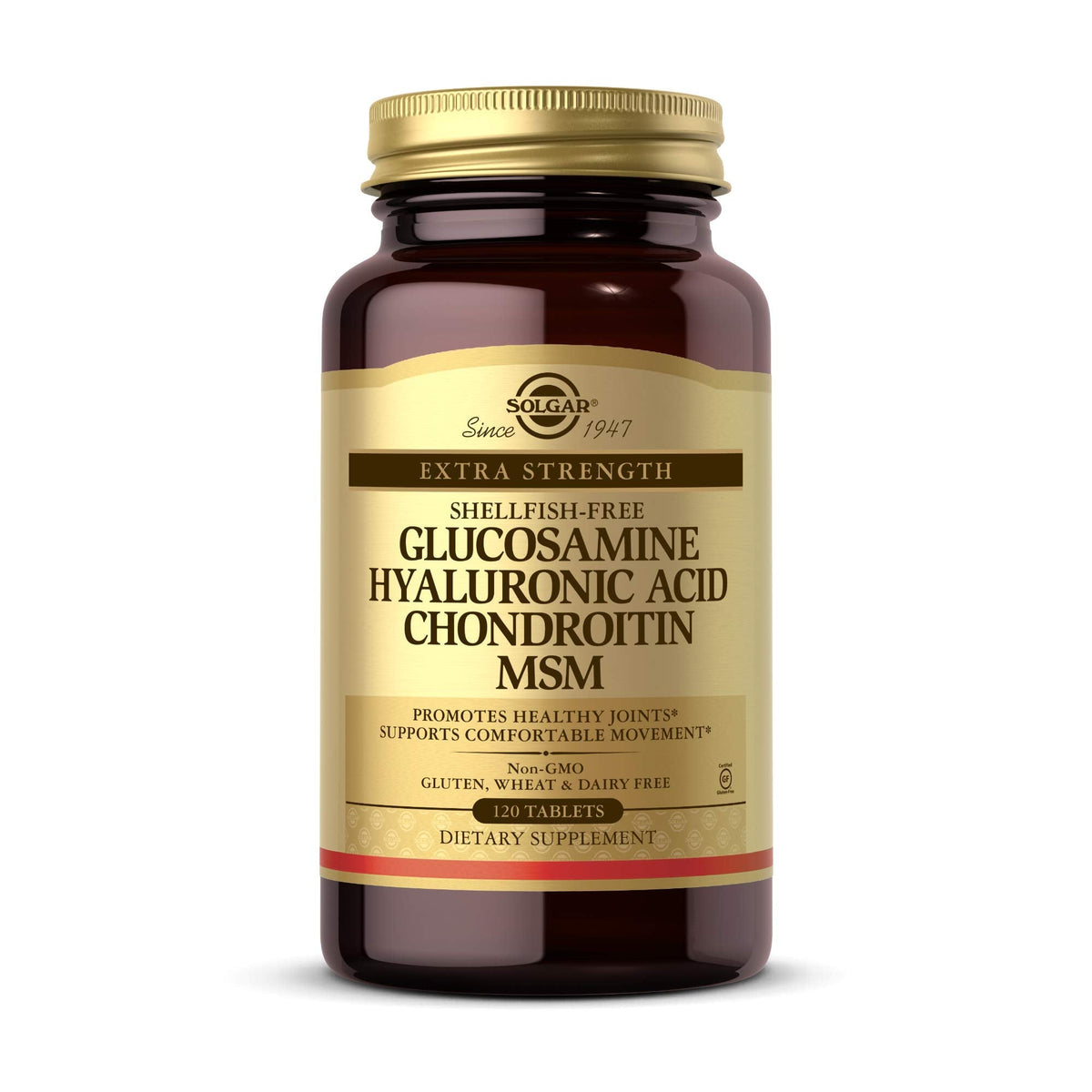 Solgar Glucosamine Hyaluronic Acid Chondroitin MSM, 120 Tablets - Supports Healthy Joints - Supports Range of Motion & Flexibility - Extra Strength, Shellfish Free - PrimeBioHealth - canada supplements