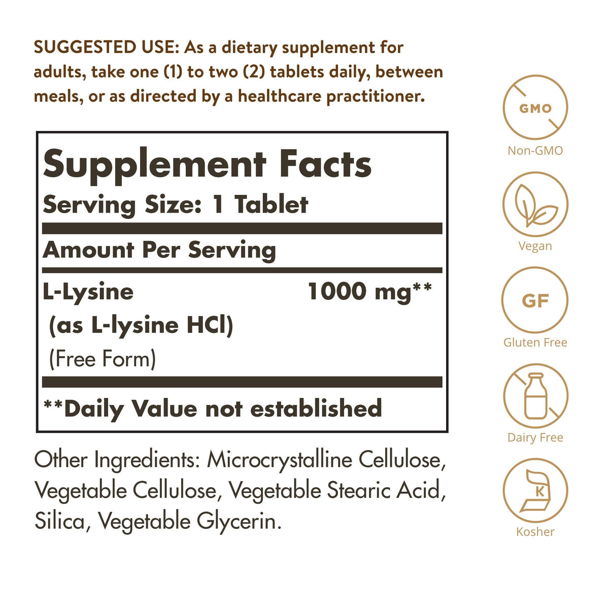 Solgar L-Lysine 1000 mg, 250 Tablets - Enhanced Absorption and Assimilation - Promotes Integrity of Skin and Lips - Collagen Support - Amino Acids - PrimeBioHealth - canada supplements