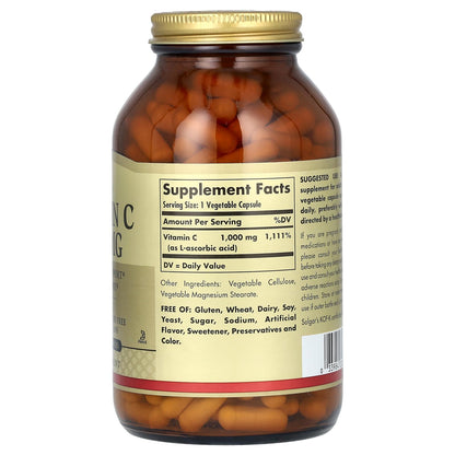 Solgar Vitamin C 1000 mg, 250 Vegetable Capsules - Antioxidant & Immune Support - Overall Health - Healthy Skin & Joints - Bioflavonoids Supplement - PrimeBioHealth - canada supplements