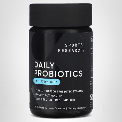 Sports Research Daily Probiotics with Prebiotics, 60 Billion CFU - Vegan Capsules for Gut Health & Digestive Support, Probiotics for Women & Men - PrimeBioHealth - canada supplements