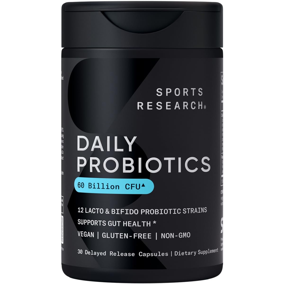Sports Research Daily Probiotics with Prebiotics, 60 Billion CFU - Vegan Capsules for Gut Health & Digestive Support, Probiotics for Women & Men - PrimeBioHealth - canada supplements