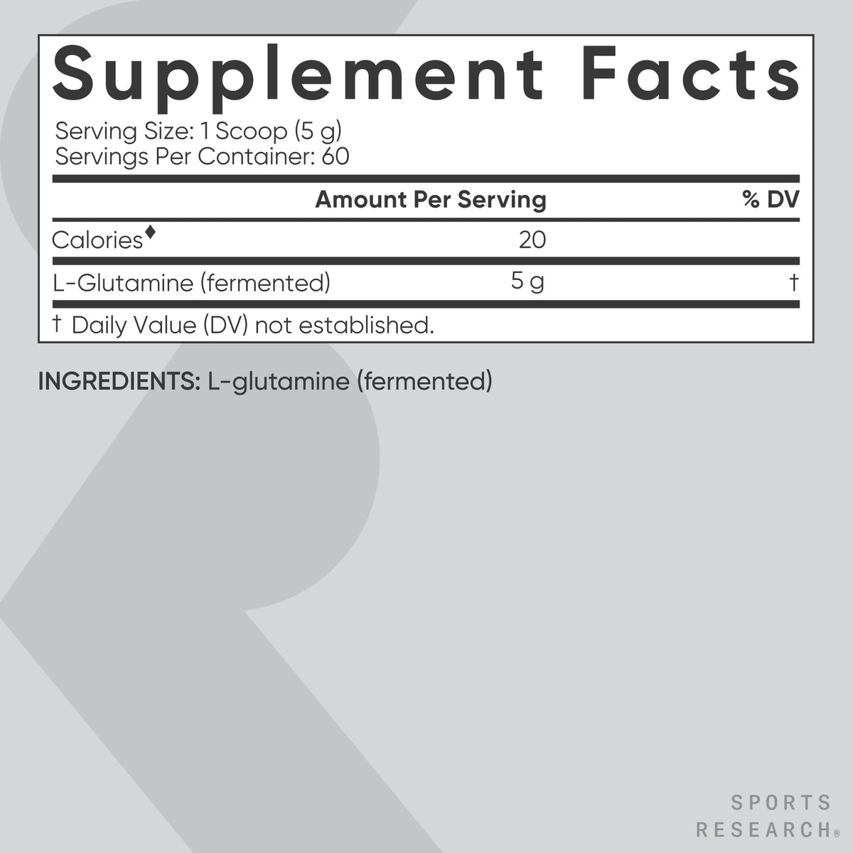 Sports Research L-Glutamine - Workout Recovery, Immune Health & Gut Health Support - 5 G Per Serving - 10.58 Oz - PrimeBioHealth - canada supplements