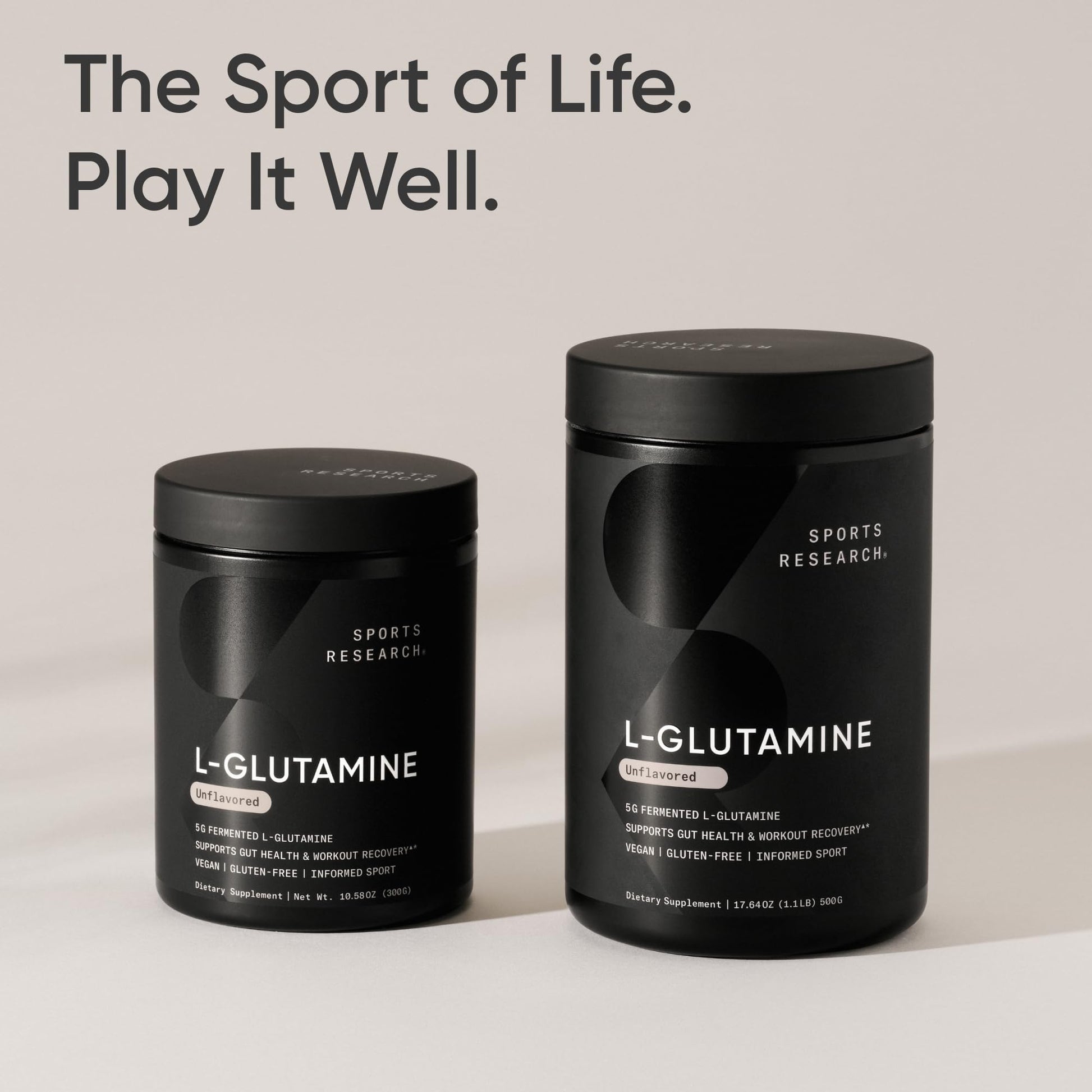 Sports Research L-Glutamine - Workout Recovery, Immune Health & Gut Health Support - 5 G Per Serving - 10.58 Oz - PrimeBioHealth - canada supplements