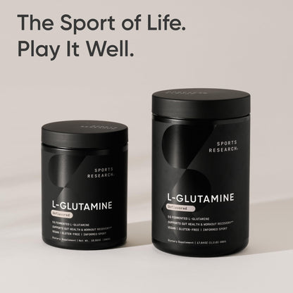 Sports Research L-Glutamine - Workout Recovery, Immune Health & Gut Health Support - 5 G Per Serving - 10.58 Oz - PrimeBioHealth - canada supplements