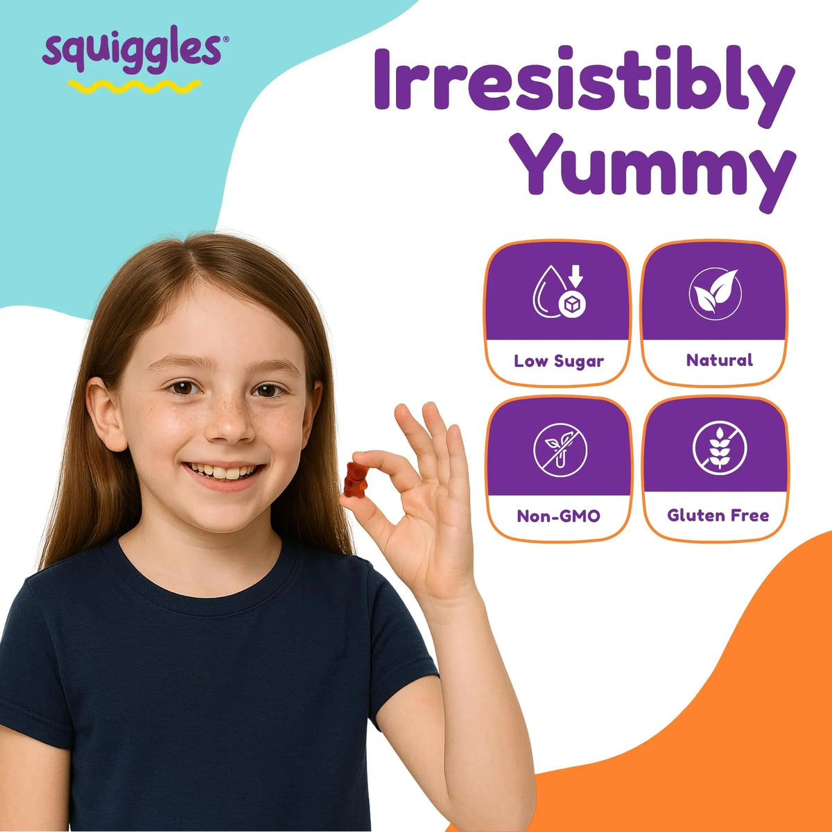 Squiggles Kids Multivitamin + Iron Gummies - Low Sugar Gummy Vitamins with Iron Supplements for Kids - PrimeBioHealth - canada supplements