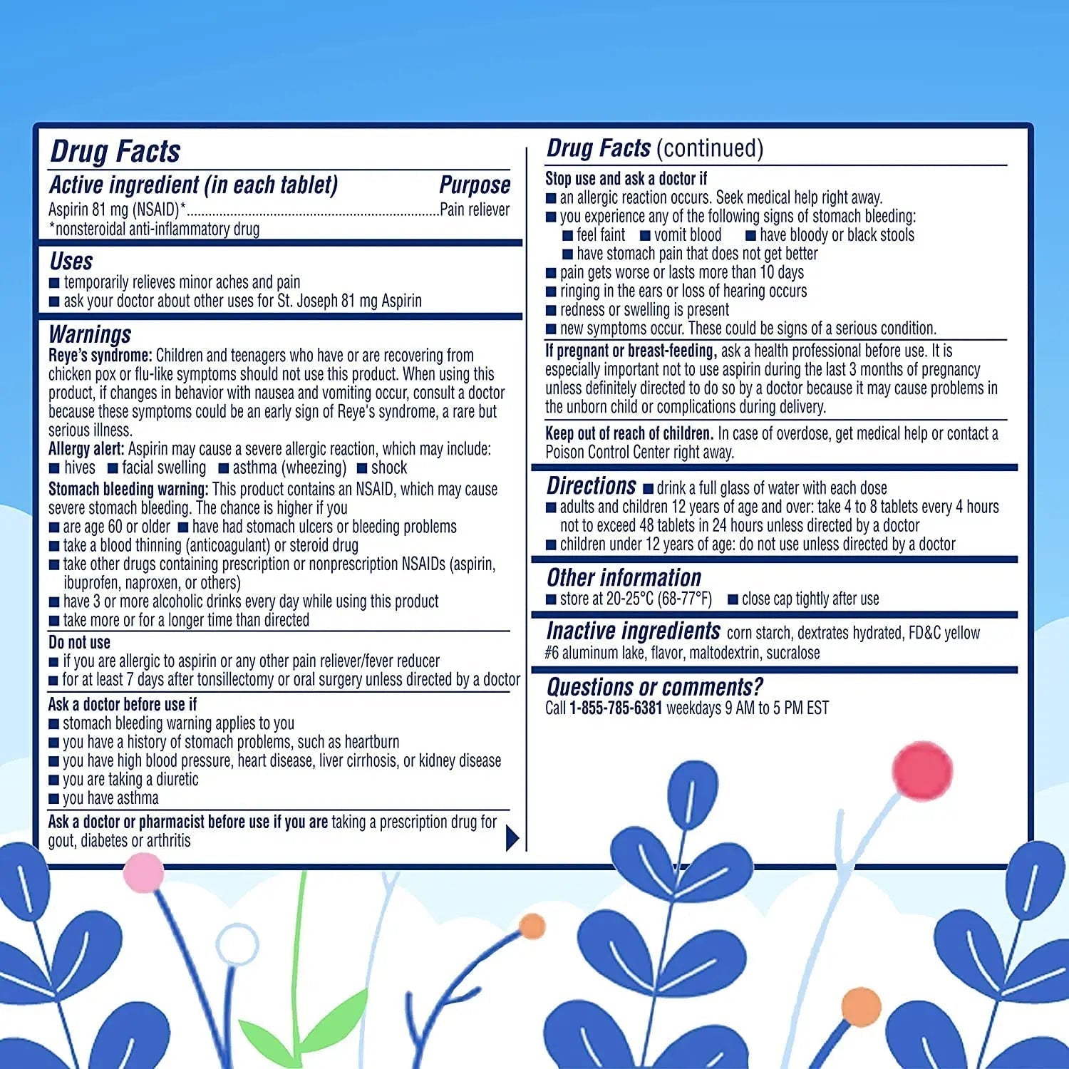 St. Joseph Orange Chewable 81mg Aspirin, 36 Tablets (Pack of 3) - PrimeBioHealth - canada supplements