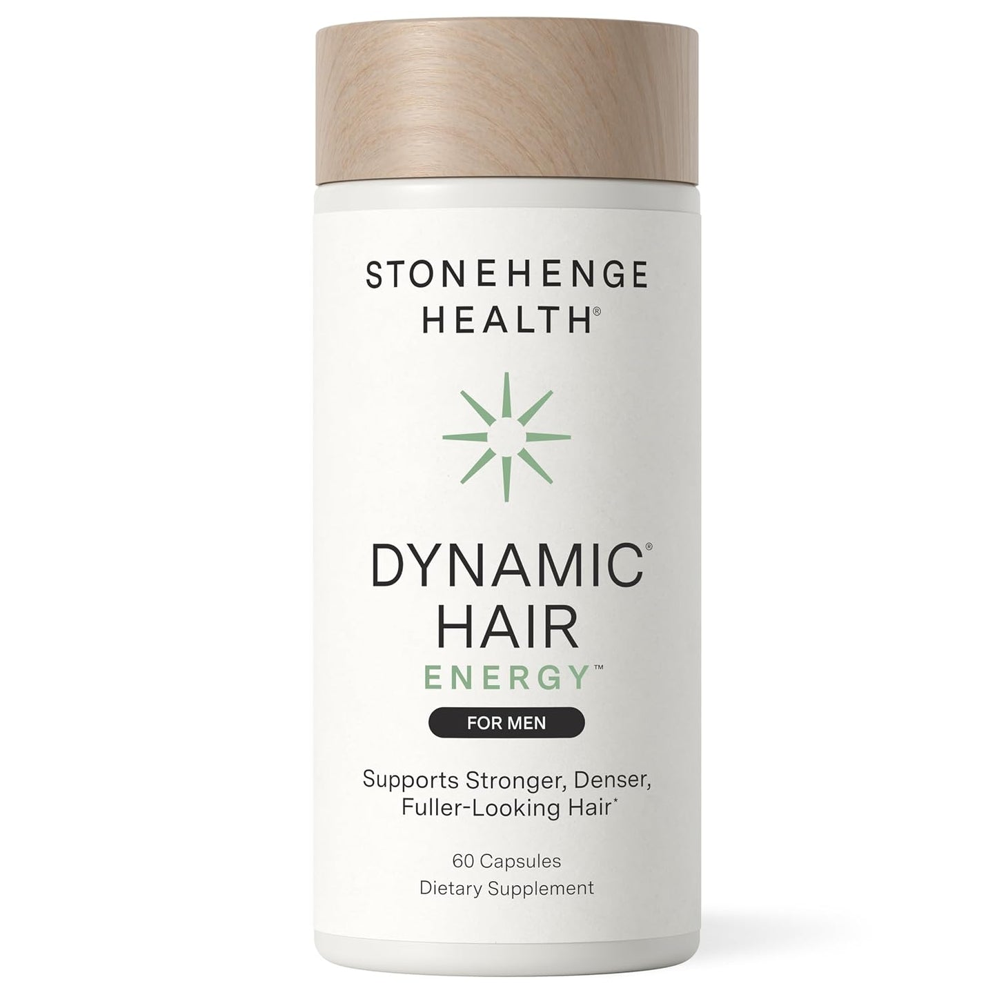 Stonehenge Health Dynamic Hair Energy for Men – Hair Growth Supplement with Saw Palmetto, Spermidine, Biotin & Tocotrienols – Supports Thicker, Denser, Fuller-Looking Hair – 60 Vegetarian Capsules - PrimeBioHealth - canada supplements