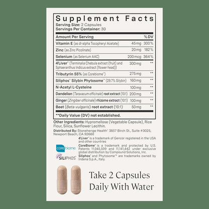 Stonehenge Health Dynamic Liver – Siliphos Milk Thistle Formula – Liver Support & Antioxidant Support, Gut-Liver Axis, Selenium, Zinc, Vitamin E, Ginger, Beetroot Extract, Non-GMO, 60 Veg Caps - PrimeBioHealth - canada supplements