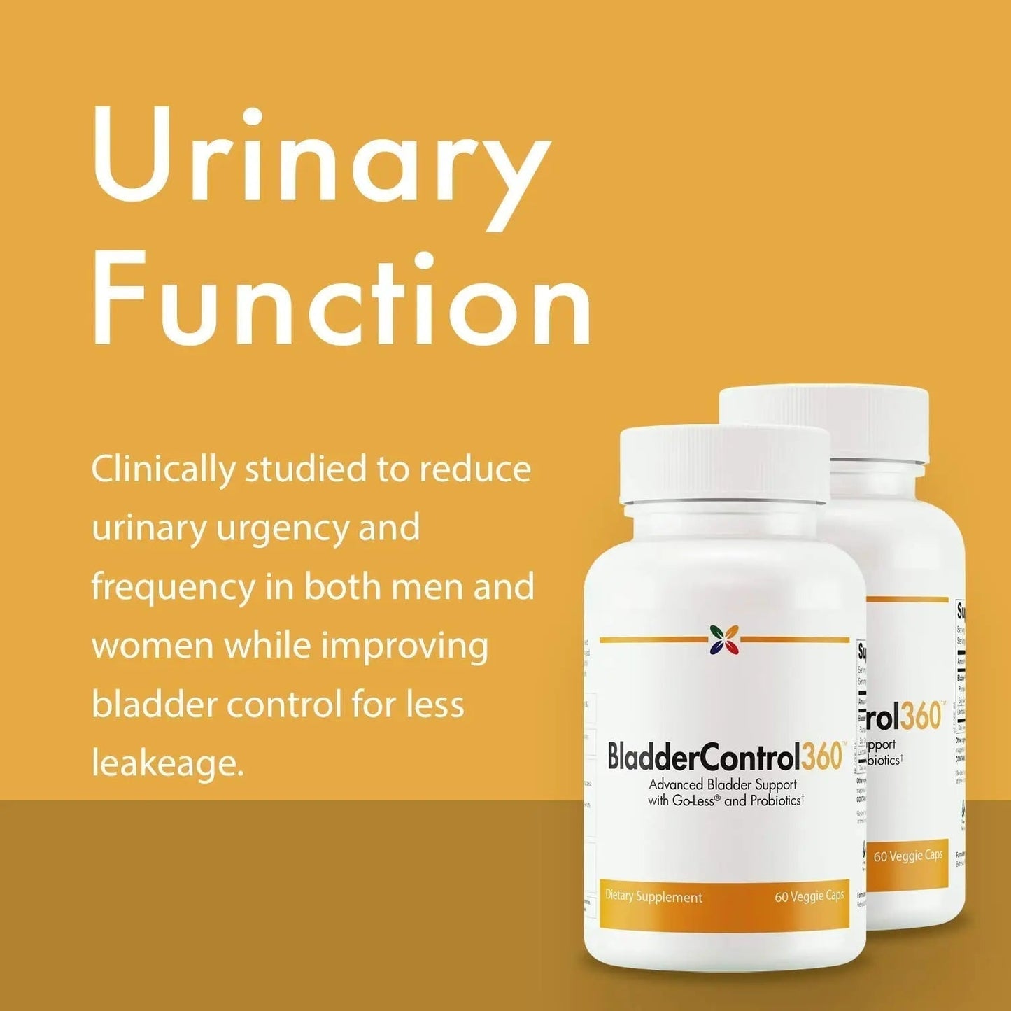 Stop Aging Now - BladderControl360 Formula - Bladder Control Support - Go-Less & Probiotics - Urinary Health Probiotic Supplement - Lactobacillus Rhamnosus, Pumpkin Seed & Soy Germ Extracts - 60 Vcaps - PrimeBioHealth - canada supplements
